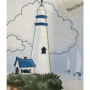 Beach Lighthouse House Flag Spring Summer Decor Sailboat Ocean Nautical Nature